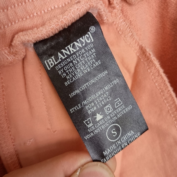 NWT Blank NYC Power Hour Cotton Sweatpant in Acid Wash Peach Size Small - Picture 8 of 8